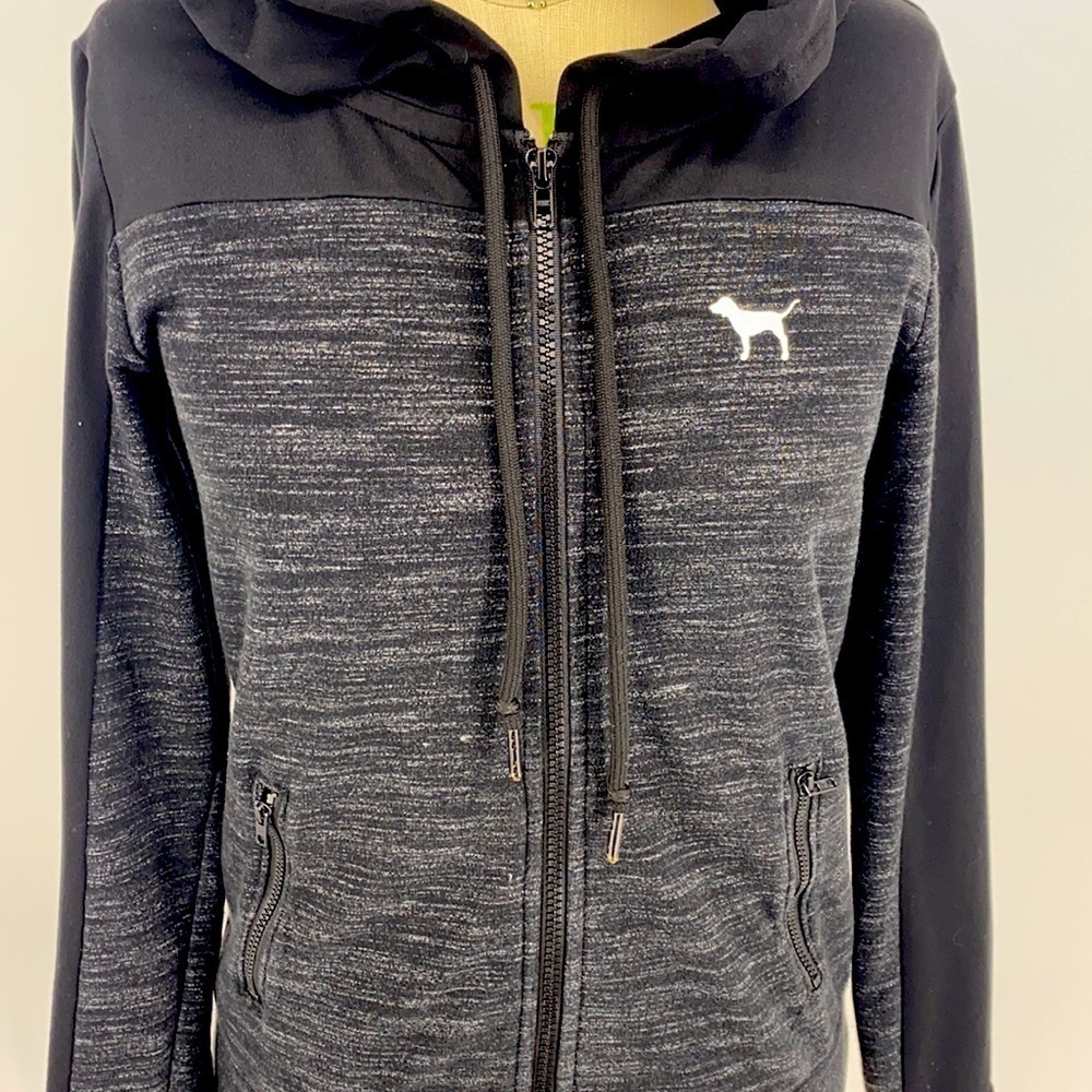 Pink VS Black and mingle gray Graphic Hoodie SZ S